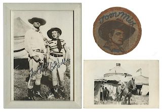 Collection of Tom Mix Related Photographs and Ephemera.