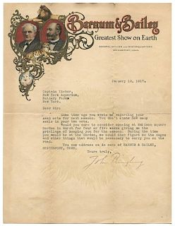 Letter Signed by John Ringling.