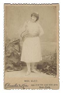 Miss Cleio Snake Charmer Cabinet Card.