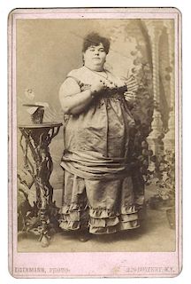 Group of Five "Fat Woman" Sideshow Cabinet Cards.