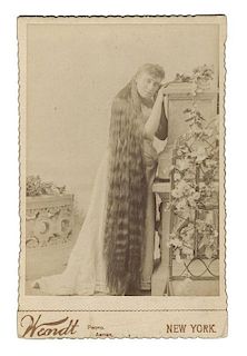 Millie Owens. Queen of Long Hair Cabinet Card.