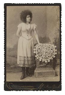 Paper Cutting Sideshow Act Cabinet Card.