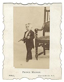 Prince Mignon Sideshow Cabinet Card.
