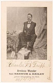 Charles B. Tripp. Armless Wonder Cabinet Card.