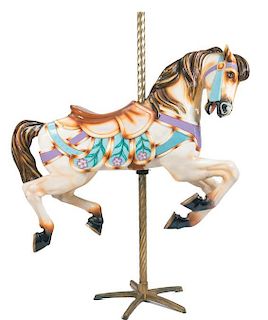 Vintage Fiberglass Carousel Horse.