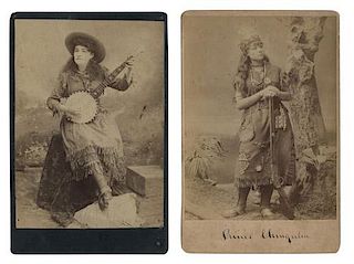 Cabinet Photos of Sharpshooter Princess Chinquilla and Prairie Maid.