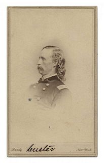 Autographed Carte-de-Visite of George Armstrong Custer.