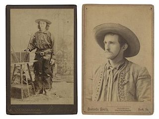 Two Cabinet Card Photos of Wild West Performers.