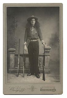 Cabinet Card Photo of Sharpshooter Wyoming Jack.