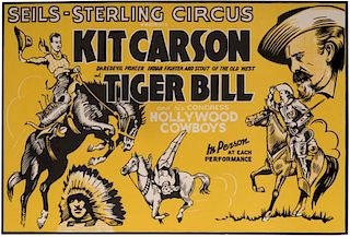 SellsÐSterling Circus. Kit Carson. Tiger Bill.