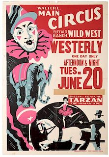 Walter L. Main Circus. Buffalo Ranch Wild West.