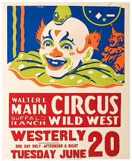 Walter L. Main Circus & Buffalo Ranch Wild West Circus.
