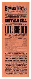 Buffalo Bill: Life on the Border, at the Bowery Theater.