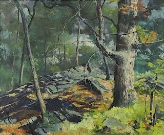 HAYWARD, Peter. Oil on Canvas "Rock Ridge".