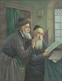SZEWCZENKO, Konstantin. Oil on Canvas. Two Rabbis.