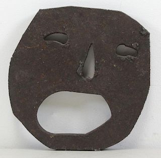 KADISHMAN, Menashe. Iron sculpture. Face.