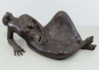 GORMAN, R.C. Bronze. Reclining Woman, 1980.