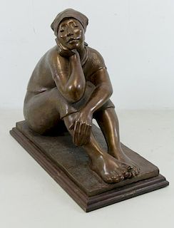 SMITH, Shirley T. Patinated Bronze. "Nawa".