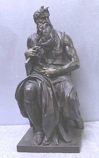 Barbedienne, F. Bronze Sculpture of Moses.