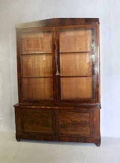 19th Century 2 Piece Mahogany Bookcase.