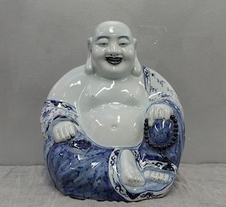 Chinese Blue and White Porcelain Figure of