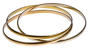 Cartier 18k Gold Trinity Bangle Bracelet