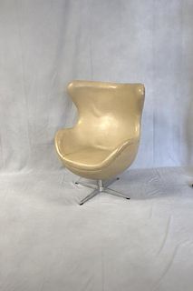 Midcentury Arne Jacobsen Style Egg Chair.