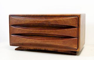 Rare Midcentury Arthur Espenet Carpenter Wood Box.