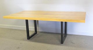 Midcentury Pace Lacquered & Steel Dining Table.