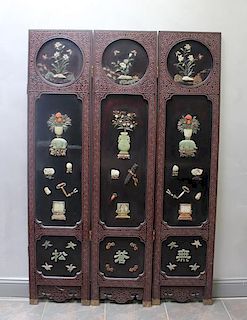 Magnificent 3 Panel Asian Screen with