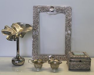 SILVER-PLATE. Grouping of Assorted Silver-Plated