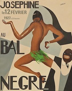 1927 Josephine Baker Lithograph Poster