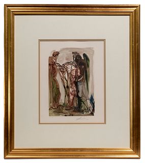 Salvador Dali (Spanish, 1904-1989) Purgatory Canto 11 'The Proud Ones' Wood Engraving