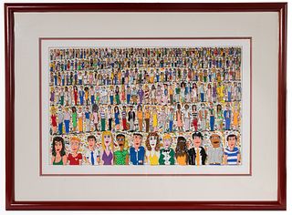 James Rizzi (American, 1950-2011) 'People' Paper Sculpture