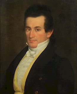 Important Early American Portrait of Major Daniel Gano attr. to John C. Grimes (1804-1837)