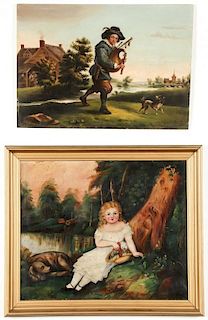 Two European School Oil Paintings
