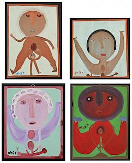 Mose Tolliver (1925-2006) 4 Works