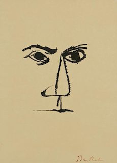 Ben Shahn (1898-1969) Portrait from "For the sake of a single verse", 1968