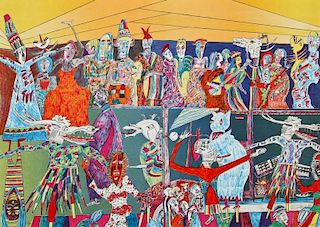 Vincent Smith (American, 1929-2003) ''Jonkonnu Festival", 1996