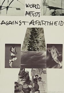 Robert Rauschenberg (1925-2008) "World Artists Against Apartheid"