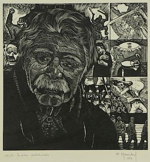 F. Marichal (20th c.) "Le Vieux Revolutionnaire", 1977