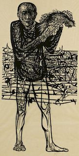 Leonard Baskin (American, 1922-2000) "Man Of Peace", 1952
