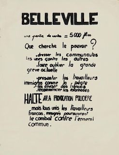 Atelier Populaire "Belleville" Poster