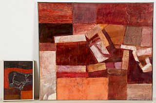 Two Original Abstract Paintings by Tom Houtz