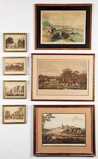7 Antique Hand-colored Prints