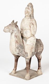 Han Dynasty Mounted Horse and Rider (206 BCE-9 CE)