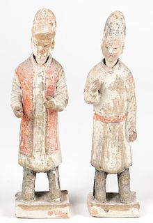 2 Ming Dynasty Chinese Pottery Figures