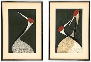 Kaoru Kawano (Japanese, 1916-1965) Two Works