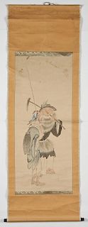 Antique Japanese Watercolor Scroll