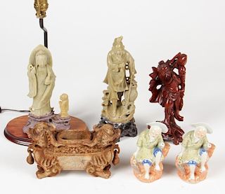 Collection of 6 Chinese Carved Figures